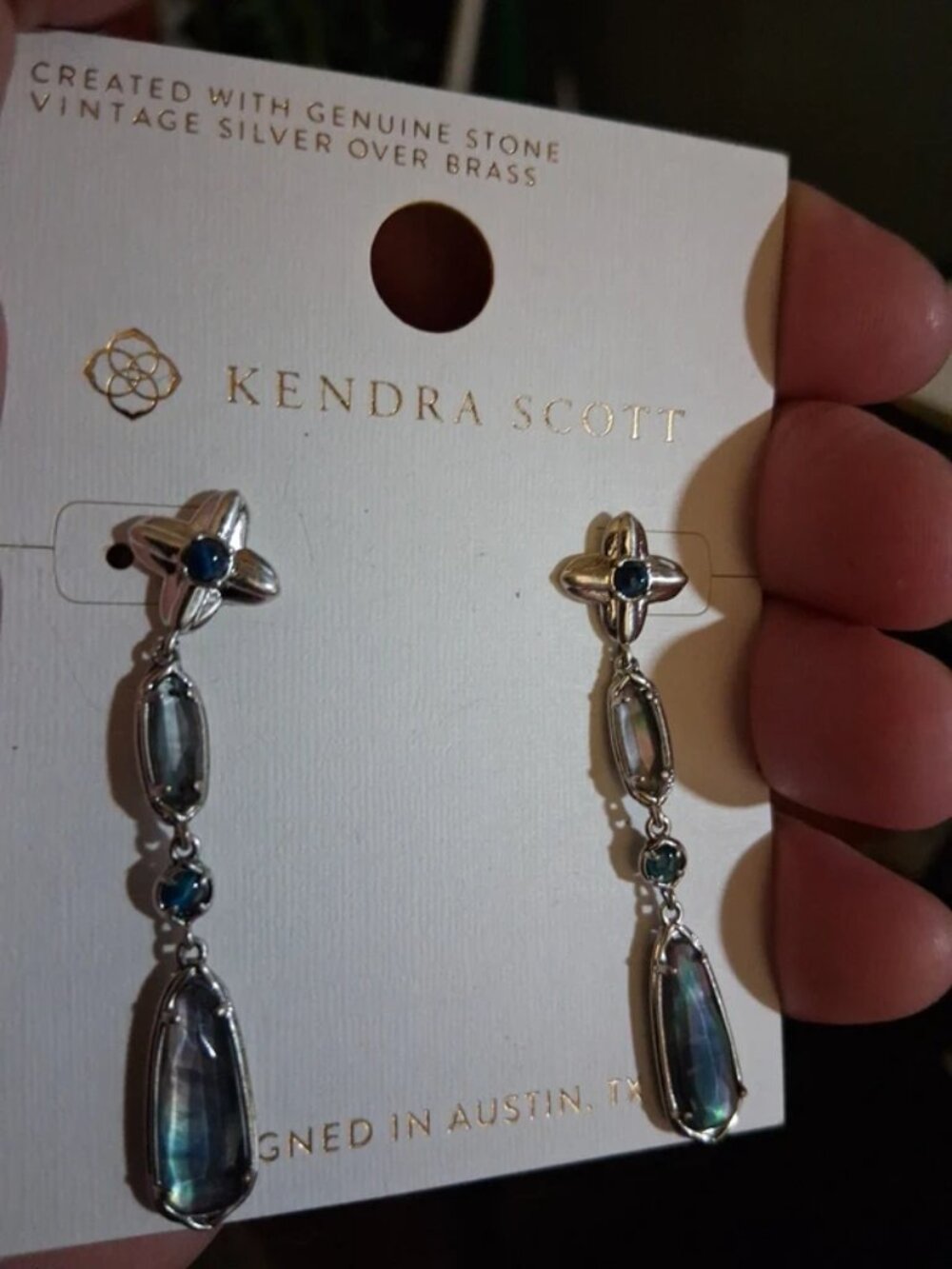 Kendra Scott dangle earrings mother of pearl